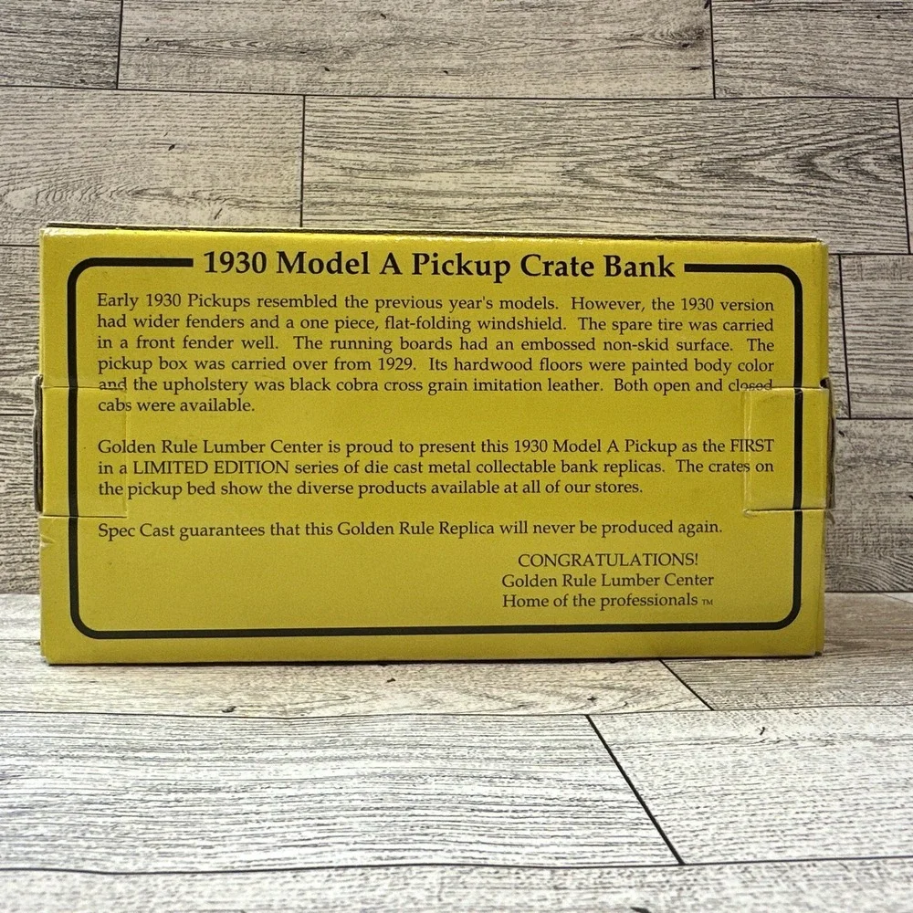 GOLDEN RULE 1930 Model A Pickup Die Cast Coin Bank‎ #1054